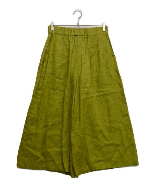 HUIS（ハウス）HUIS (ハウス) シャトルリネンスカートパンツ グリーン サイズ:Fの古着・服飾アイテム