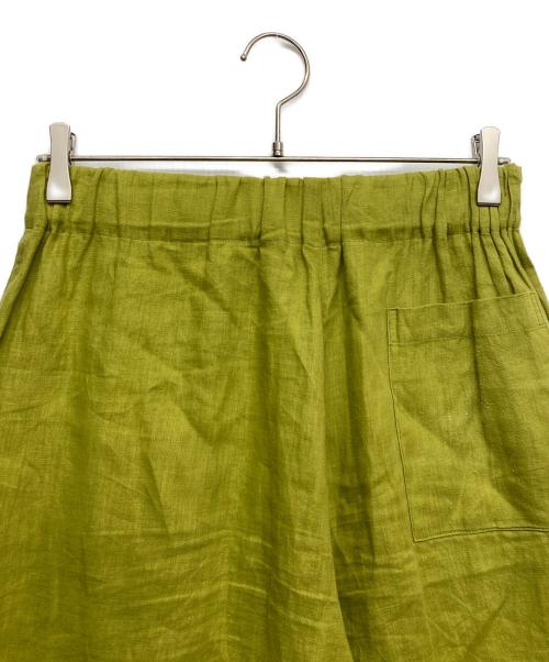 HUIS（ハウス）HUIS (ハウス) シャトルリネンスカートパンツ グリーン サイズ:Fの古着・服飾アイテム