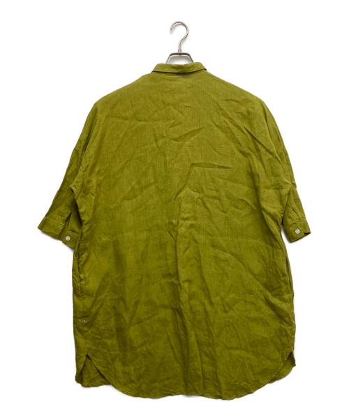 HUIS（ハウス）HUIS (ハウス) シャトルリネンロングシャツ グリーン サイズ:Fの古着・服飾アイテム