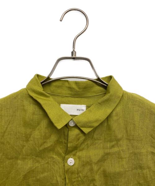 HUIS（ハウス）HUIS (ハウス) シャトルリネンロングシャツ グリーン サイズ:Fの古着・服飾アイテム