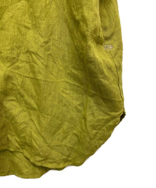 HUIS（ハウス）HUIS (ハウス) シャトルリネンロングシャツ グリーン サイズ:Fの古着・服飾アイテム