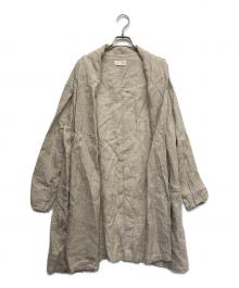 HUIS（ハウス）の古着「シャトルリネンシャツカーディガン」｜ベージュ