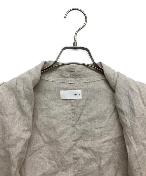 HUIS（ハウス）HUIS (ハウス) シャトルリネンシャツカーディガン ベージュ サイズ:Fの古着・服飾アイテム