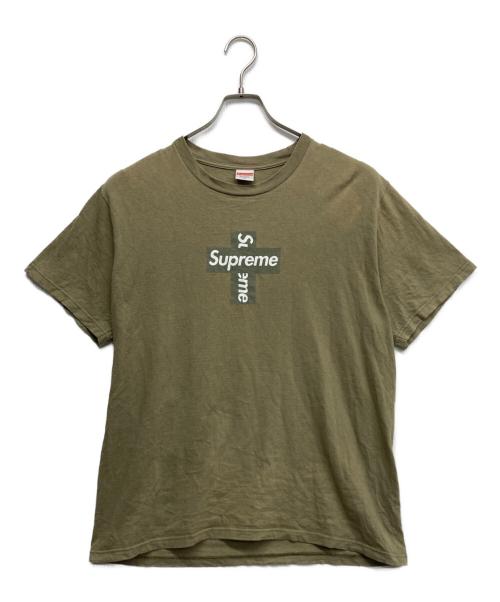 SUPREME（シュプリーム）Supreme (シュプリーム) Cross Box Logo Tee オリーブ サイズ:Mの古着・服飾アイテム