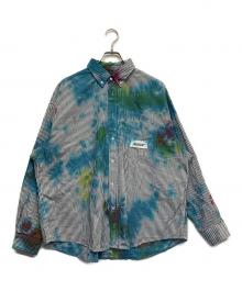 dDdDdDd（デー）の古着「STRIPE TIE DYE LONG-SLEEVE SHIRTS」｜ブルー
