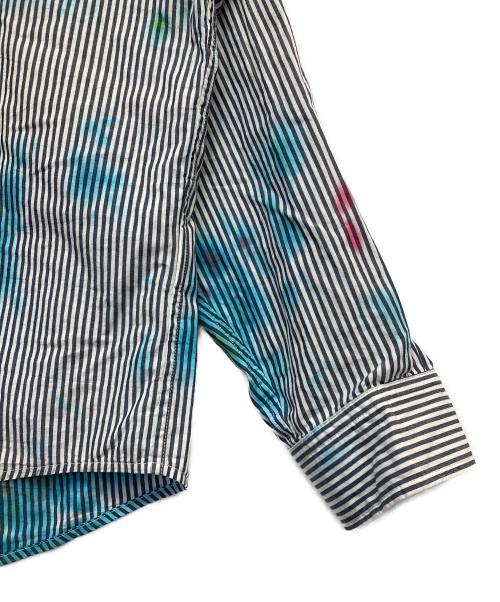 dDdDdDd（デー）dDdDdDd (デー) STRIPE TIE DYE LONG-SLEEVE SHIRTS ブルー サイズ:Lの古着・服飾アイテム