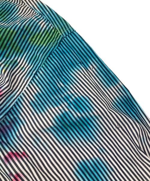 dDdDdDd（デー）dDdDdDd (デー) STRIPE TIE DYE LONG-SLEEVE SHIRTS ブルー サイズ:Lの古着・服飾アイテム