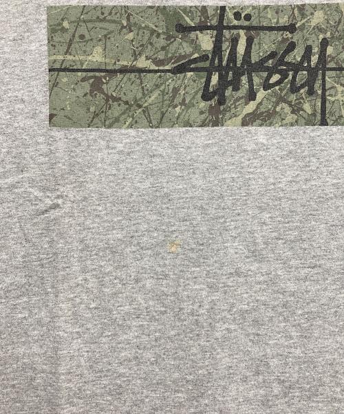 stussy（ステューシー）stussy (ステューシー) プリントTシャツ ライトグレー サイズ:Lの古着・服飾アイテム