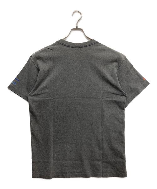 stussy（ステューシー）stussy (ステューシー) プリントTシャツ ブルー×グレー サイズ:Lの古着・服飾アイテム