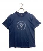stussyステューシー）の古着「スカルインターナショナルプリントTシャツ」｜ネイビー