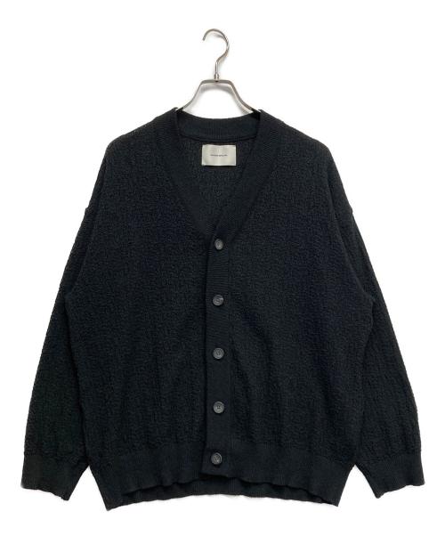 MAISON SPECIAL（メゾンスペシャル）MAISON SPECIAL (メゾンスペシャル) High Twist Amunzen Dress-Over V-Neck Knit Cardigan ブラック サイズ:2の古着・服飾アイテム