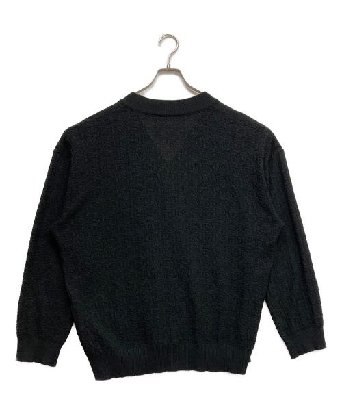 MAISON SPECIAL（メゾンスペシャル）MAISON SPECIAL (メゾンスペシャル) High Twist Amunzen Dress-Over V-Neck Knit Cardigan ブラック サイズ:2の古着・服飾アイテム