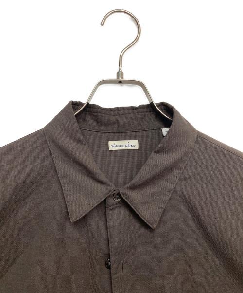 STEVEN ALAN（スティーブンアラン）STEVEN ALAN (スティーブンアラン) リネンシルクレギュラーカラーシャツ ブラウン サイズ:XLの古着・服飾アイテム