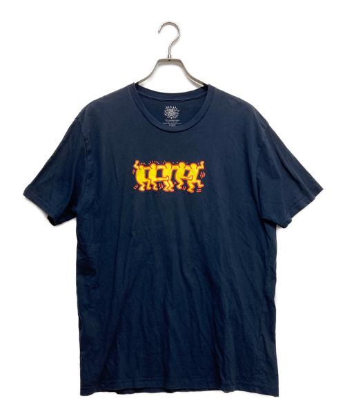 POPSHOP（ポップショップ）POPSHOP (ポップショップ) キースヘリングプリントＴシャツ ネイビー サイズ:XLの古着・服飾アイテム