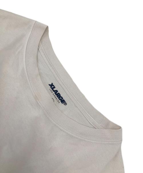 X-LARGE（エクストララージ）X-LARGE (エクストララージ) ファイヤースリーブカットソー パープル×ホワイト サイズ:Lの古着・服飾アイテム