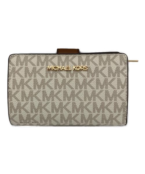 MICHAEL KORS（マイケルコース）MICHAEL KORS (マイケルコース) 2つ折り財布 ホワイトの古着・服飾アイテム