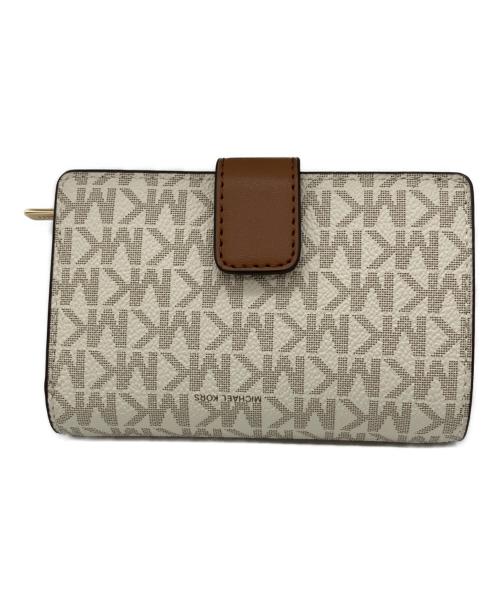 MICHAEL KORS（マイケルコース）MICHAEL KORS (マイケルコース) 2つ折り財布 ホワイトの古着・服飾アイテム