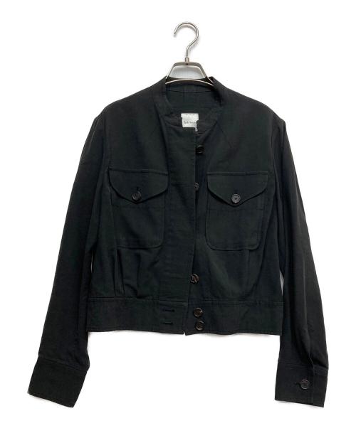 PAUL SMITH（ポールスミス）Paul Smith (ポールスミス) リネンショートブルゾン ブラック サイズ:42の古着・服飾アイテム