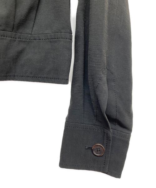 PAUL SMITH（ポールスミス）Paul Smith (ポールスミス) リネンショートブルゾン ブラック サイズ:42の古着・服飾アイテム