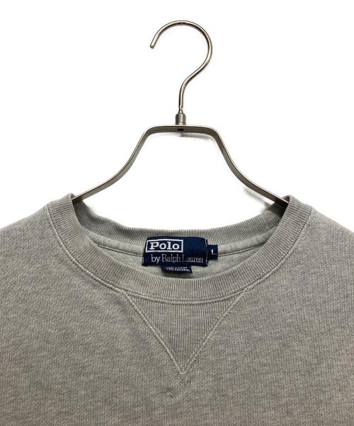 POLO RALPH LAUREN（ポロ・ラルフローレン）POLO RALPH LAUREN (ポロ・ラルフローレン) クルーネックスウェット グレー サイズ:Lの古着・服飾アイテム