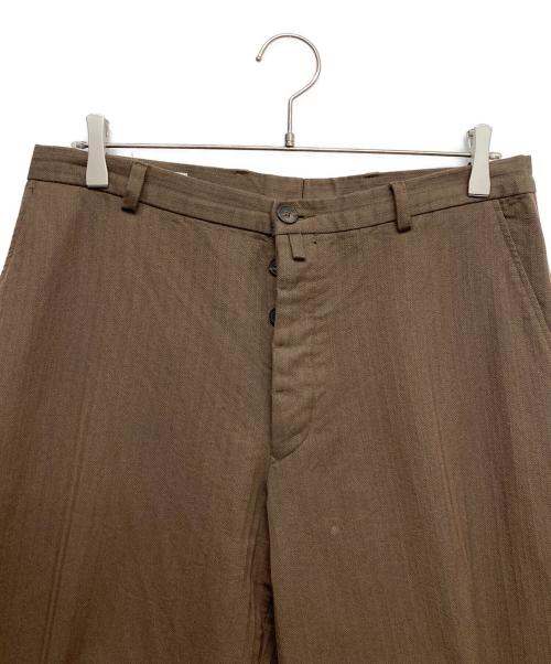 DRIES VAN NOTEN（ドリスヴァンノッテン）DRIES VAN NOTEN (ドリスヴァンノッテン) コットンウールワイドスラックス ブラウン サイズ:50の古着・服飾アイテム