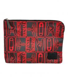 Vivienne Westwood（ヴィヴィアンウエストウッド）の古着「オーブクラッチハンドバッグ」｜レッド