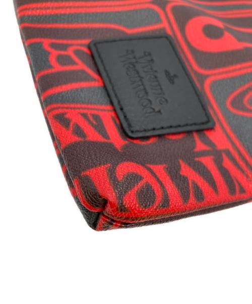 Vivienne Westwood（ヴィヴィアンウエストウッド）Vivienne Westwood (ヴィヴィアンウエストウッド) オーブクラッチハンドバッグ レッドの古着・服飾アイテム