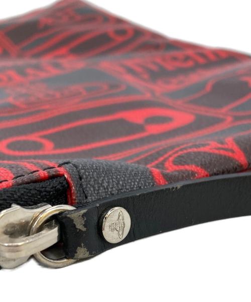 Vivienne Westwood（ヴィヴィアンウエストウッド）Vivienne Westwood (ヴィヴィアンウエストウッド) オーブクラッチハンドバッグ レッドの古着・服飾アイテム