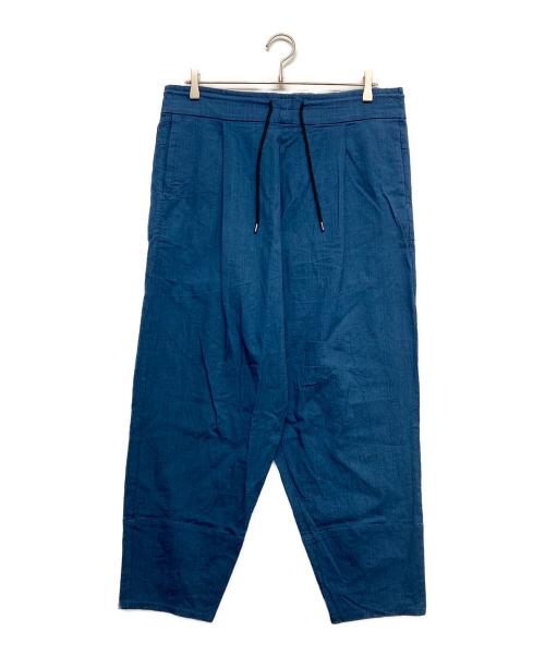 YANTOR（ヤントル）YANTOR (ヤントル) Linen Denim  tuck Pants ブルー サイズ:不明の古着・服飾アイテム