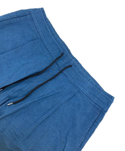 YANTOR（ヤントル）YANTOR (ヤントル) Linen Denim  tuck Pants ブルー サイズ:不明の古着・服飾アイテム
