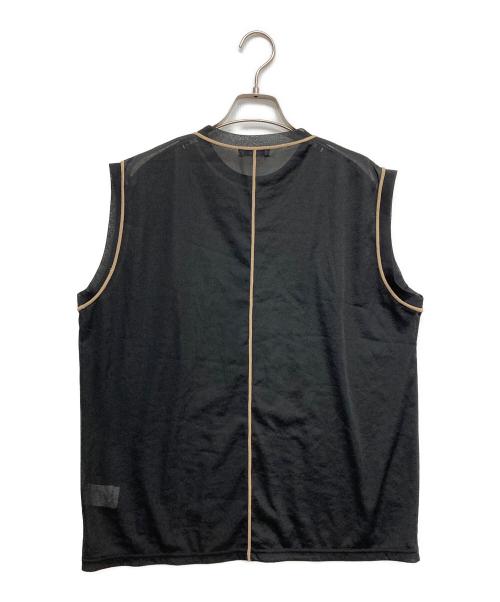 CLANE（クラネ）CLANE (クラネ) LINE SHEER S/S ブラック サイズ:Fの古着・服飾アイテム