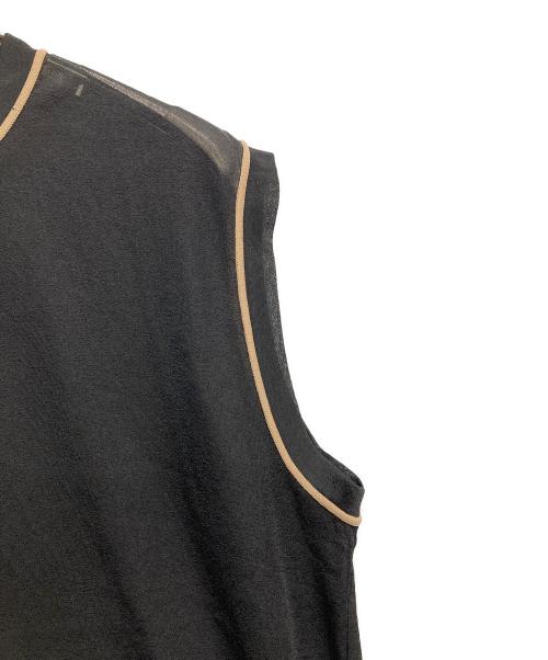 CLANE（クラネ）CLANE (クラネ) LINE SHEER S/S ブラック サイズ:Fの古着・服飾アイテム