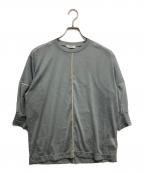CLANEクラネ）の古着「SOLID SLEEVE SHEER S/S TOPS」｜グリーン