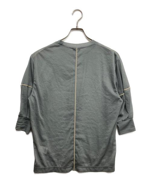 CLANE（クラネ）CLANE (クラネ) SOLID SLEEVE SHEER S/S TOPS グリーン サイズ:Fの古着・服飾アイテム