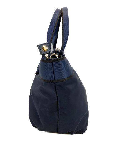TOCCA（トッカ）TOCCA (トッカ) BICOLOR RIBBON TOTE ネイビーの古着・服飾アイテム
