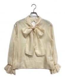 PROPORTION BODY DRESSING（プロポーションボディドレッシング）の古着「ビッグリボンシアーブラウス」｜アイボリー