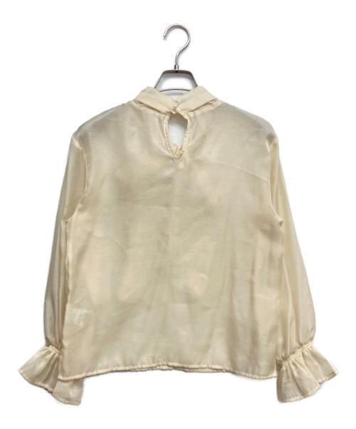 PROPORTION BODY DRESSING（プロポーションボディドレッシング）PROPORTION BODY DRESSING (プロポーションボディドレッシング) ビッグリボンシアーブラウス アイボリー サイズ:Sの古着・服飾アイテム