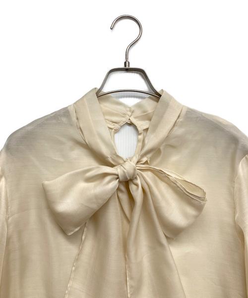 PROPORTION BODY DRESSING（プロポーションボディドレッシング）PROPORTION BODY DRESSING (プロポーションボディドレッシング) ビッグリボンシアーブラウス アイボリー サイズ:Sの古着・服飾アイテム