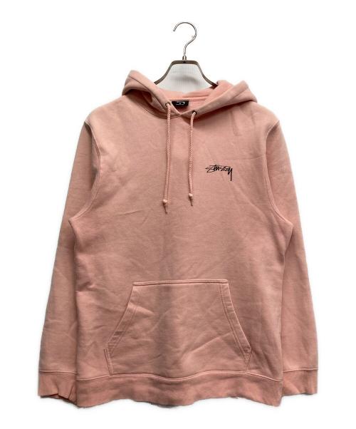 stussy（ステューシー）stussy (ステューシー) バックロゴパーカー ピンク サイズ:Mの古着・服飾アイテム
