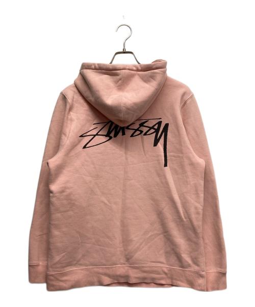 stussy（ステューシー）stussy (ステューシー) バックロゴパーカー ピンク サイズ:Mの古着・服飾アイテム