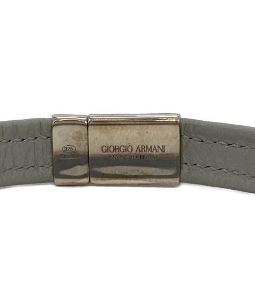 GIORGIO ARMANI（ジョルジョアルマーニ）GIORGIO ARMANI (ジョルジョアルマーニ) レザーブレスレットの古着・服飾アイテム