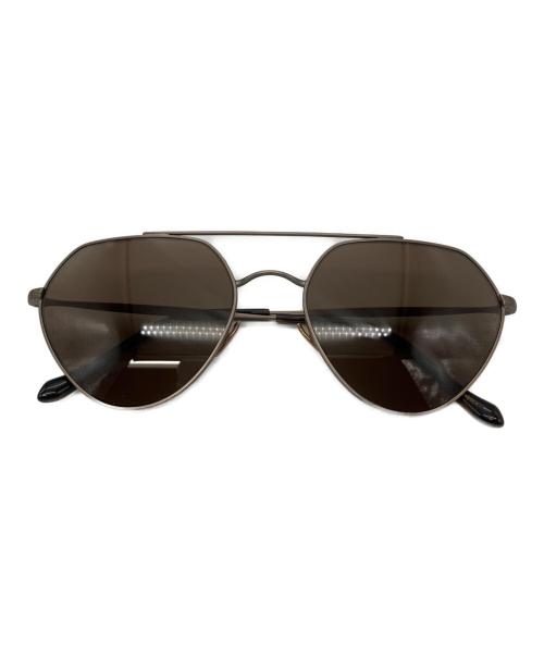 GIORGIO ARMANI（ジョルジオアルマーニ）GIORGIO ARMANI (ジョルジオアルマーニ) ディアドロップサングラス シルバー×ブラウン サイズ:SIZE 56-19の古着・服飾アイテム