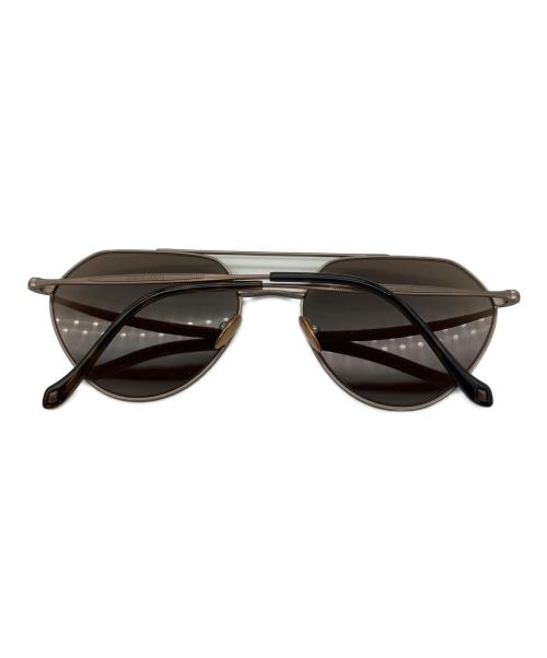GIORGIO ARMANI（ジョルジオアルマーニ）GIORGIO ARMANI (ジョルジオアルマーニ) ディアドロップサングラス シルバー×ブラウン サイズ:SIZE 56-19の古着・服飾アイテム