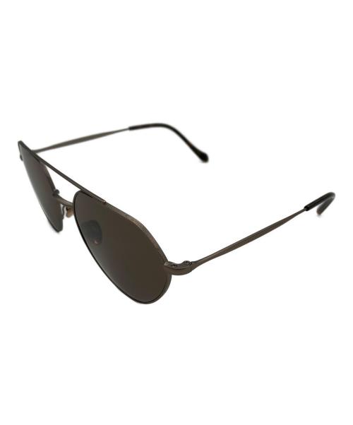 GIORGIO ARMANI（ジョルジオアルマーニ）GIORGIO ARMANI (ジョルジオアルマーニ) ディアドロップサングラス シルバー×ブラウン サイズ:SIZE 56-19の古着・服飾アイテム