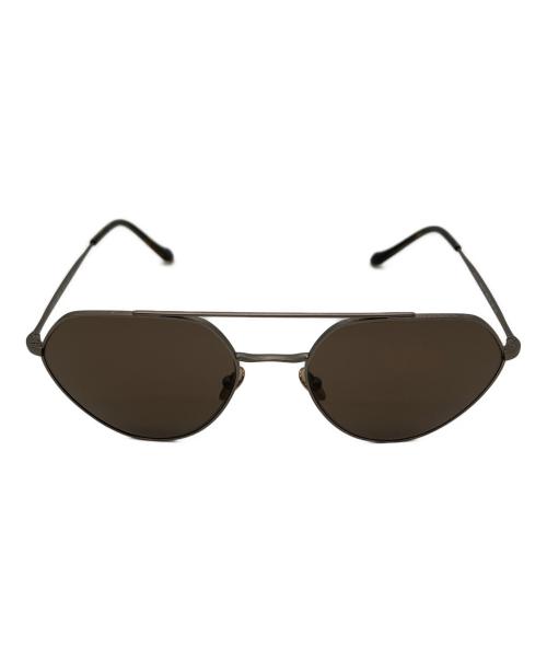 GIORGIO ARMANI（ジョルジオアルマーニ）GIORGIO ARMANI (ジョルジオアルマーニ) ディアドロップサングラス シルバー×ブラウン サイズ:SIZE 56-19の古着・服飾アイテム