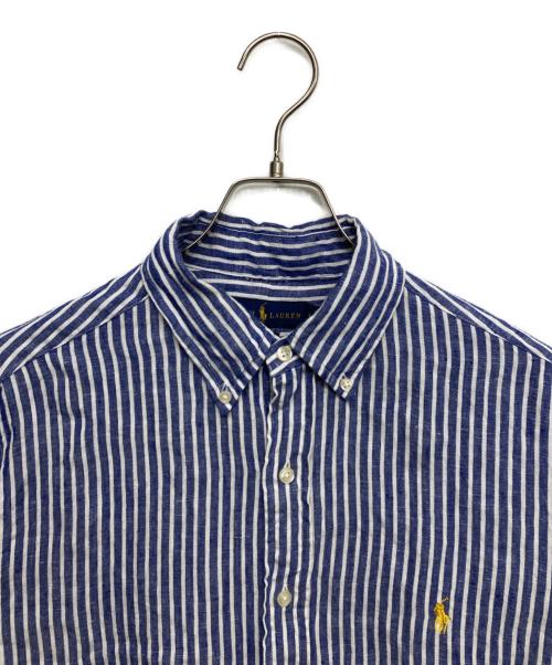 POLO RALPH LAUREN（ポロ・ラルフローレン）POLO RALPH LAUREN (ポロ・ラルフローレン) L/Sリネンシャツ ブルー サイズ:Mの古着・服飾アイテム