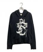 DIESELディーゼル）の古着「プリントパーカー」｜ホワイト×ブラック