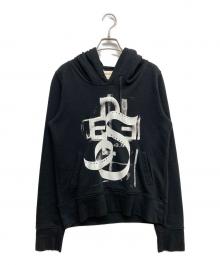 DIESEL（ディーゼル）の古着「プリントパーカー」｜ホワイト×ブラック