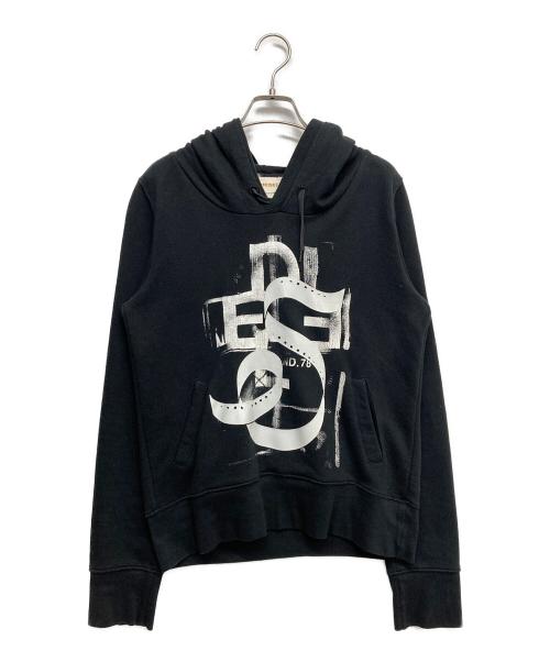 DIESEL（ディーゼル）DIESEL (ディーゼル) プリントパーカー ホワイト×ブラック サイズ:Sの古着・服飾アイテム