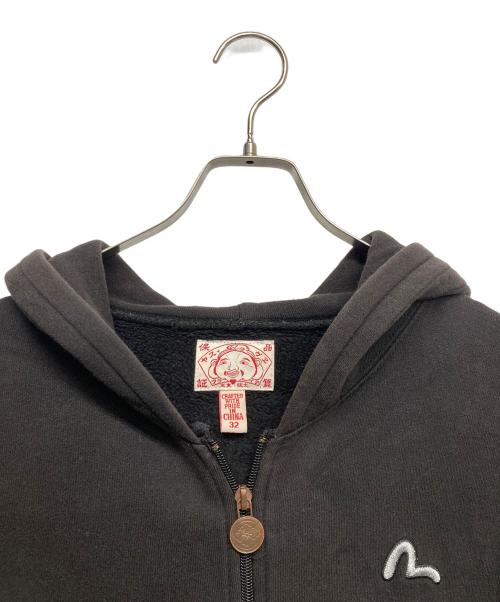 EVISU（エヴィス）EVISU (エヴィス) カモメジップアップパーカー ブラック サイズ:32の古着・服飾アイテム